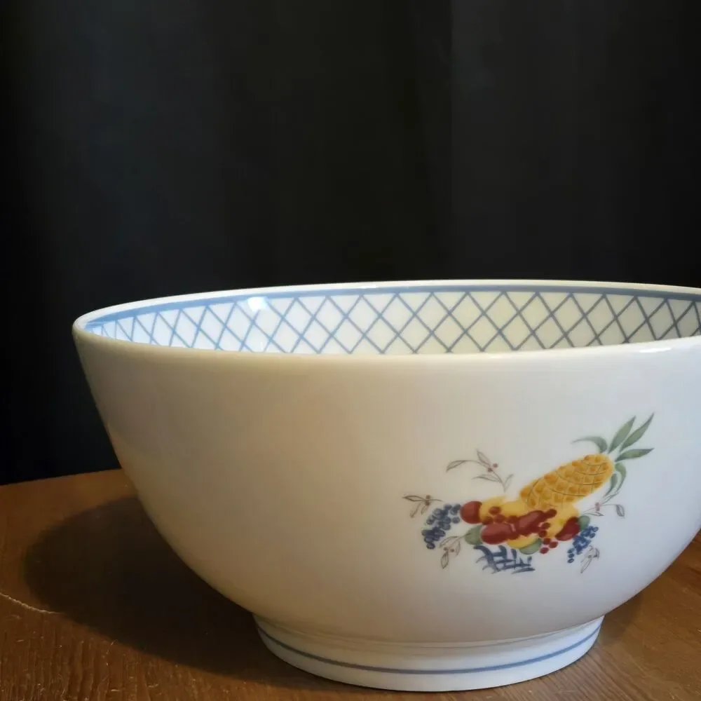Large Vista Alegre Vitet By Vinot Serving Bowl, Portugal, Fine Porcelain, Rare